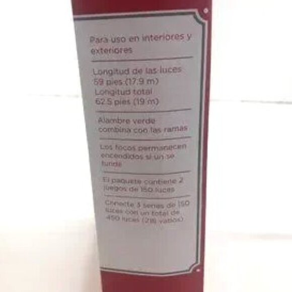 Holiday Time Clear 300 Mini Clear Lights Green Wire and 62.5 ft New in Box - Picture 7 of 9